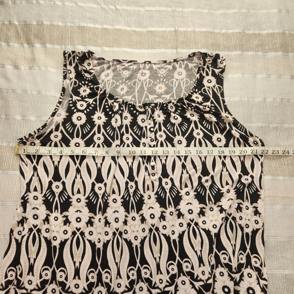{L-XL] Croft & Barrow Black & White Sleeveless Top Size Large or XL Women's - Picture 9 of 12